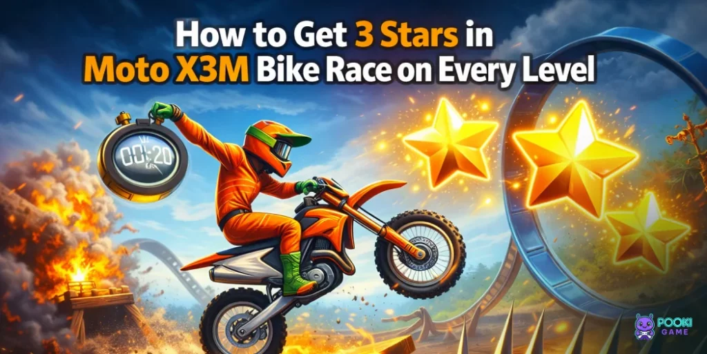 How to Get 3 Stars in Moto X3M Bike Race on Every Level