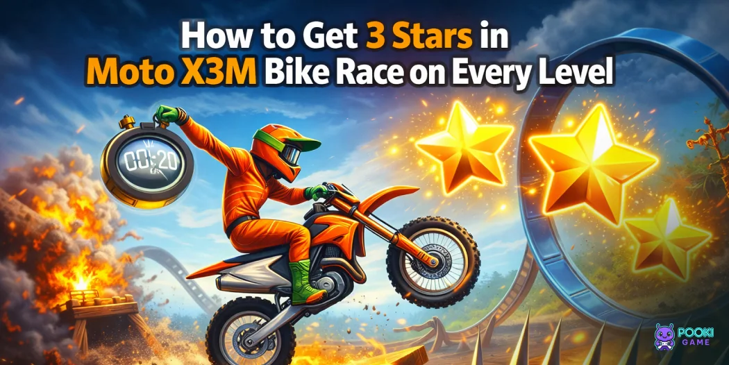 How to Get 3 Stars in Moto X3M Bike Race on Every Level
